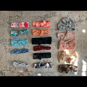 Bundle of toddler girl headwraps, turban, and hair clips!